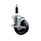 Service Caster 4'' SS Phenolic Swivel 7/8'' Expanding Stem Caster with Brake SCC-SSEX20S414-PHS-TLB-78 - alternate 1